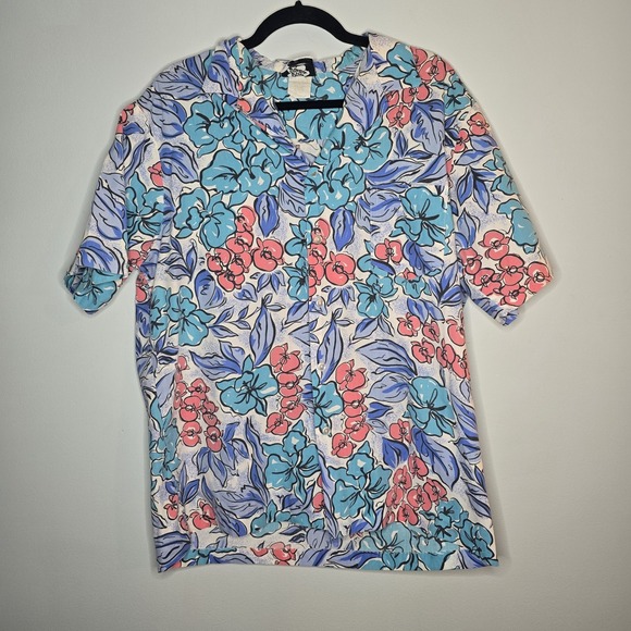 Vintage Hilo Hattie Hawaiian Shirt Mens XL Tropical Vacation Floral - Picture 1 of 6